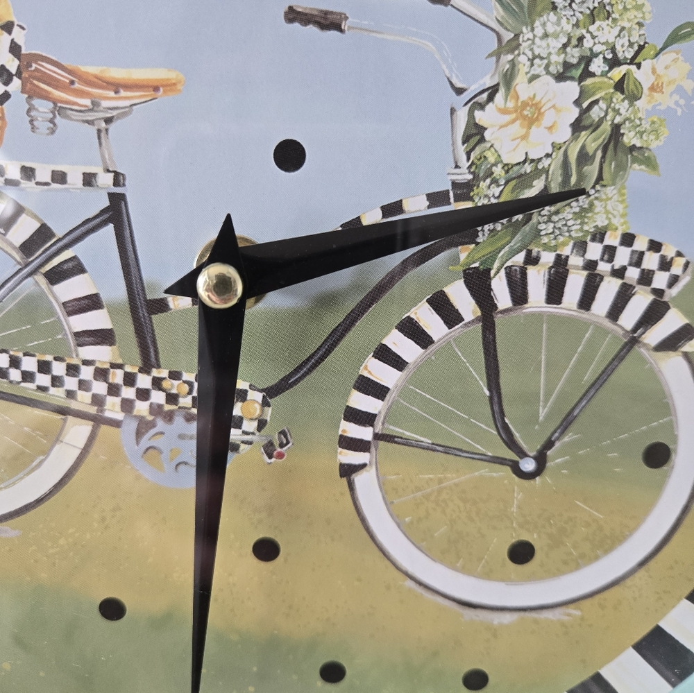 MacKenzie-Childs Bike Ride Retro-Style Clock - Picture 10 of 10